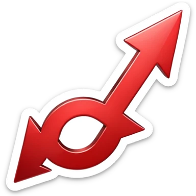 income decreases (arrow falls down) sticker