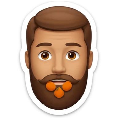 the man with a beard only on his chin sticker