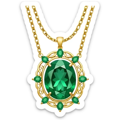 emerald necklace sticker