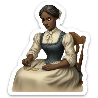 seamstress of the late 19th century sticker