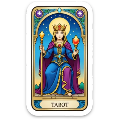 Tarot card sticker