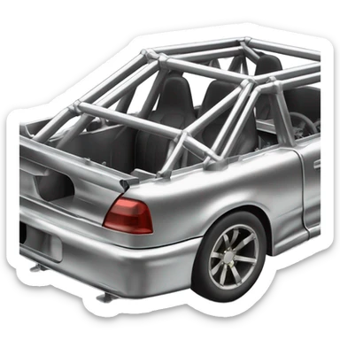 Dragrace car roll cage sticker