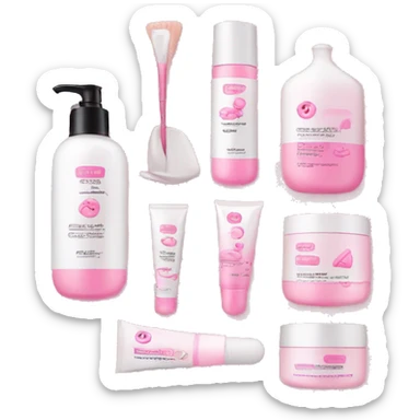 Pink skin care kit sticker