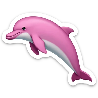Pink dolphin sticker