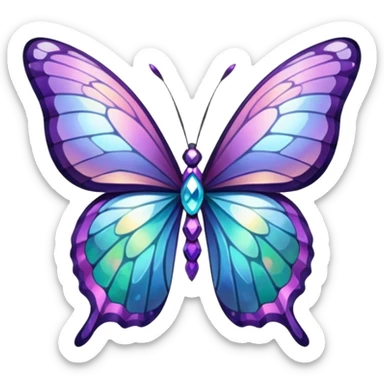 gemstone butterfly sticker