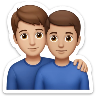 gay men in love brown hair early 20s  sticker