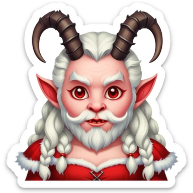 Krampus mit Kleid  sticker