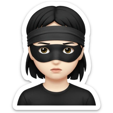 blindfolded emo sticker