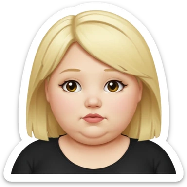 Fat emo female with blonde hair and double chin  sticker