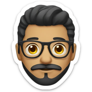 Hipster mexican guy sticker