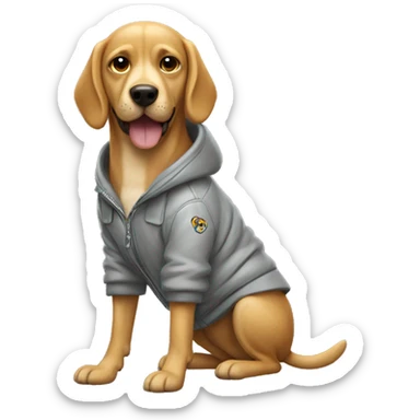 Perro con chaqueta  sticker
