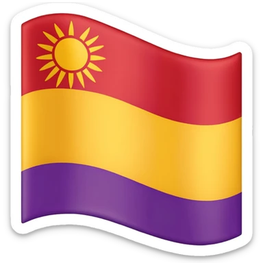 Bandera republicana española sin el símbolo del medio sticker