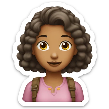 Girl of air oran&e sticker