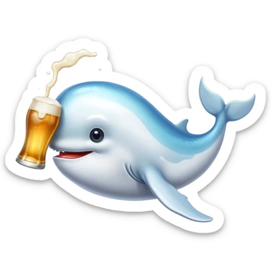 white whale with beer sticker