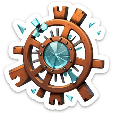 broken mechanism sticker