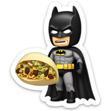 Batman qui mange un french tacos sticker