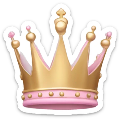 Light pink and gold crown sticker