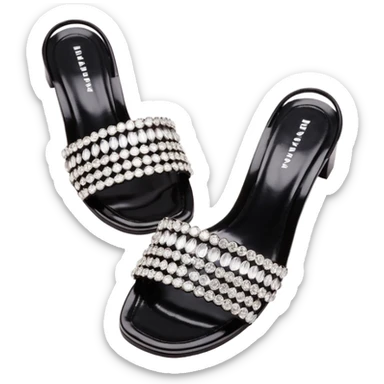 Julie Tubular Crystal Embellished Slide Sandal
Alexander Wang sticker