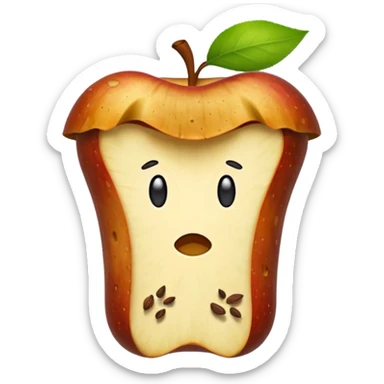 Apple core sticker