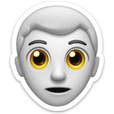 Fantôme avec des yeux en cœur sticker