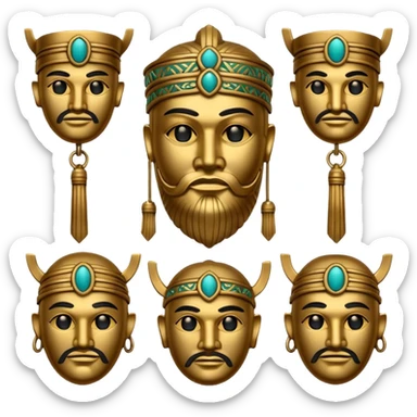 sanxingdui bronze man emoji set sticker