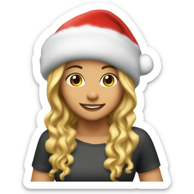 shakira with santa hat sticker