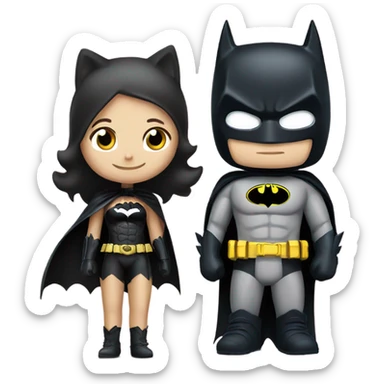 Batman and hello kitty sticker