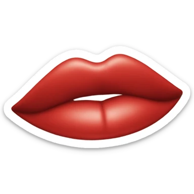 Juicy red kissing lips sticker