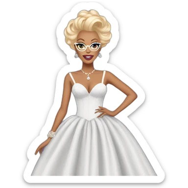 rupaul in a beautiful dress sticker