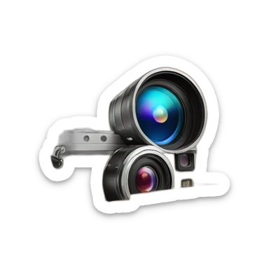 Video Camera, Instagram YouTube icons fly out from the Cardboard box sticker