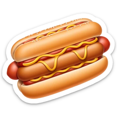 2 stacked balls with a hotdog in the middle sticker