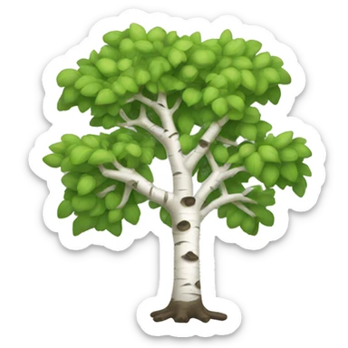 birch tree sticker