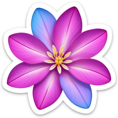 Jasmin flower pink lila blue sticker