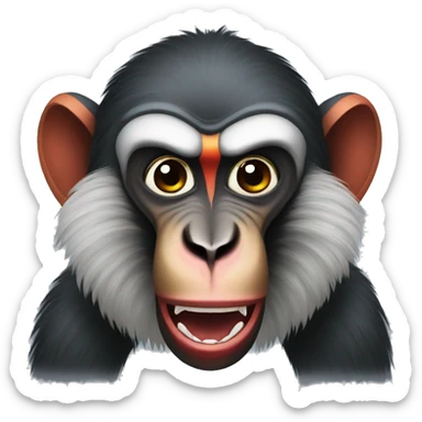 mandrill sticker