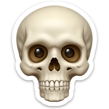 Skull emoji with a mix of surprise emoji sticker