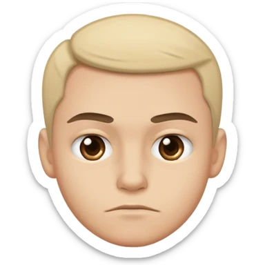 Face with raised eyebrow smirky face sticker