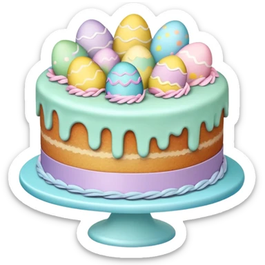 Easter cake sticker