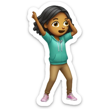 Girl doing the dab sticker