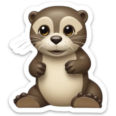 Une loutre qui fais de l’escrime sticker