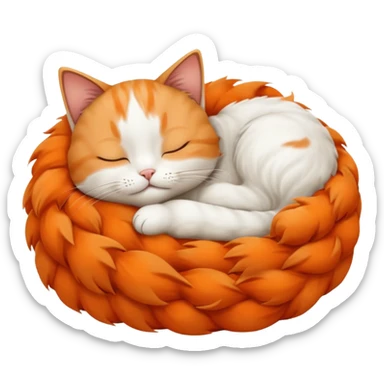 cat sleeping in dreems sticker