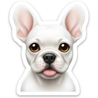 White Frenchie sticker