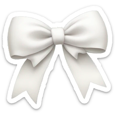 White christmas bow sticker