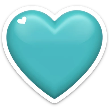 Turquoise heart sticker