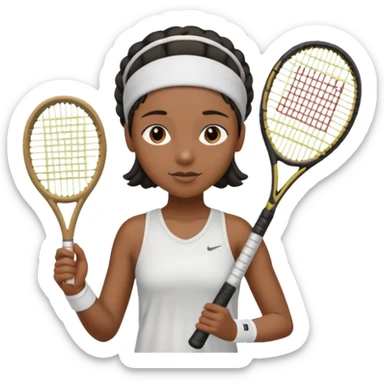 black jamaica half body with head band,half body, tennis racket sticker