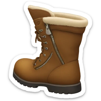 boots with zip sticker