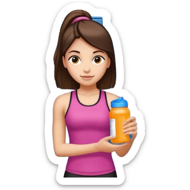 Girl’s gym locker with sports drink inside sticker