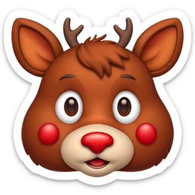 Rudolph red nosed reindeer sticker