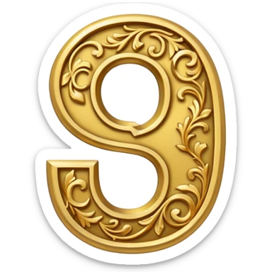 Fancy number 9 sticker