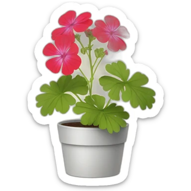 happy geranium sticker
