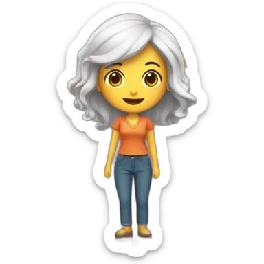 Una dama visitando un stand sticker